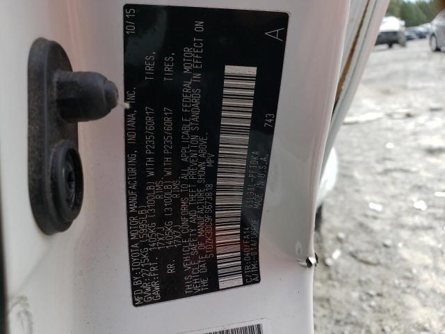 Photo 10 from auction – 2015 TOYOTA SIENNA with VIN 5TDZK3DC9FS673818