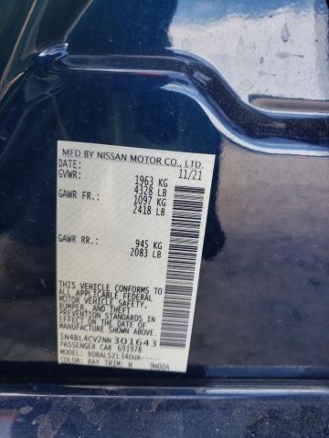 Photo 10 from auction – 2022 NISSAN ALTIMA SR with VIN 1N4BL4CV2NN301643