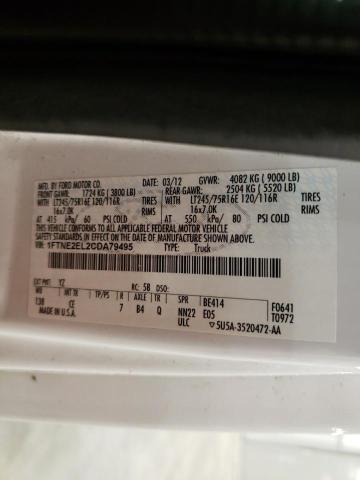 Photo 10 from auction – 2012 FORD ECONOLINE with VIN 1FTNE2EL2CDA79495