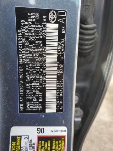 Photo 10 from auction – 2019 TOYOTA COROLLA L with VIN 2T1BURHE8KC188129