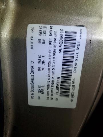 Photo 10 from auction – 2004 CHRYSLER SEBRING LX with VIN 1C3EL55R74N363149