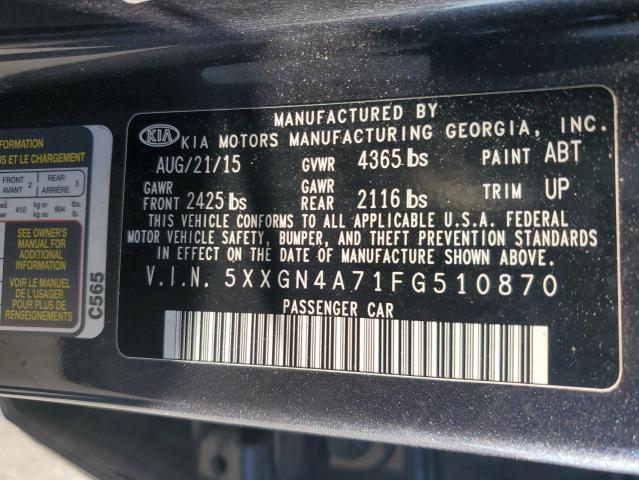 Photo 10 from auction – 2015 KIA OPTIMA EX with VIN 5XXGN4A71FG510870