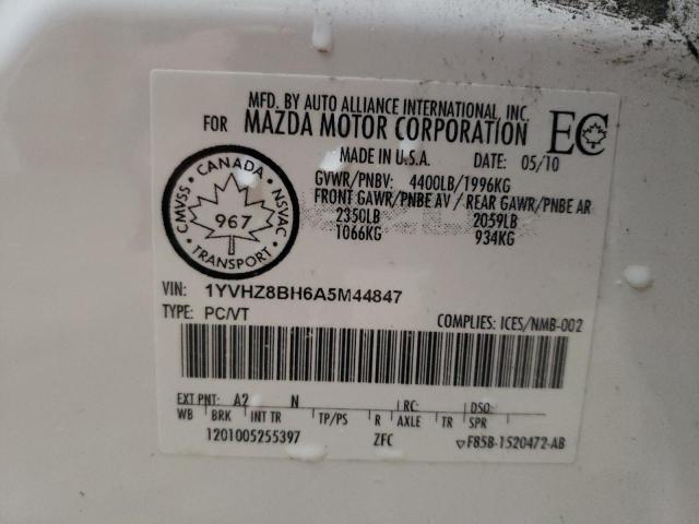 Photo 10 from auction – 2010 MAZDA 6 I with VIN 1YVHZ8BH6A5M44847