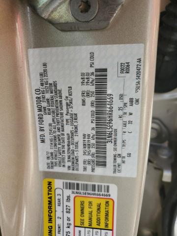 Photo 10 from auction – 2017 LINCOLN MKZ RESERV with VIN 3LN6L5E96HR664669