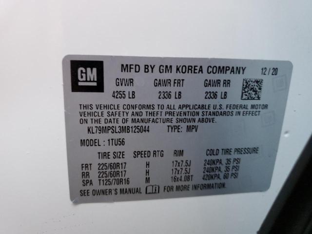 Photo 10 from auction – 2021 CHEVROLET TRAILBLAZE with VIN KL79MPSL3MB125044