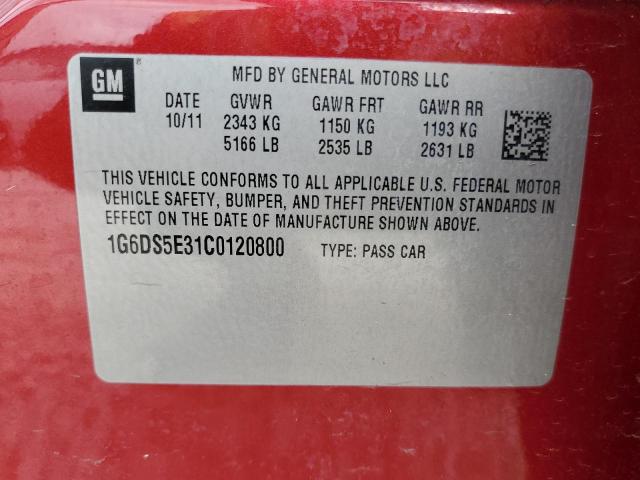 Photo 10 from auction – 2012 CADILLAC CTS PREMIU with VIN 1G6DS5E31C0120800
