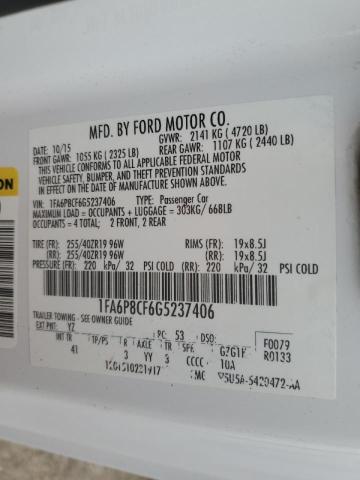 Photo 10 from auction – 2016 FORD MUSTANG GT with VIN 1FA6P8CF6G5237406