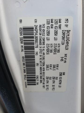 Photo 10 from auction – 2006 CHRYSLER TOWN & COU with VIN 2A4GP54L86R661778