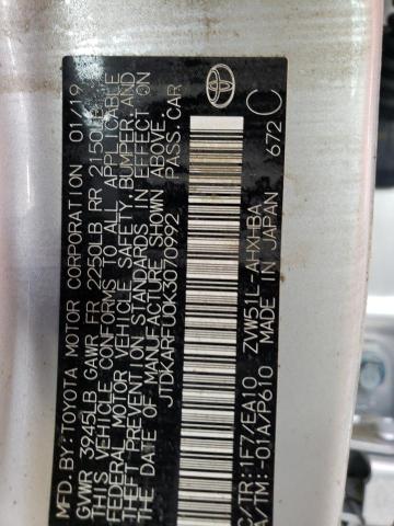 Photo 10 from auction – 2019 TOYOTA PRIUS with VIN JTDKARFU0K3070992
