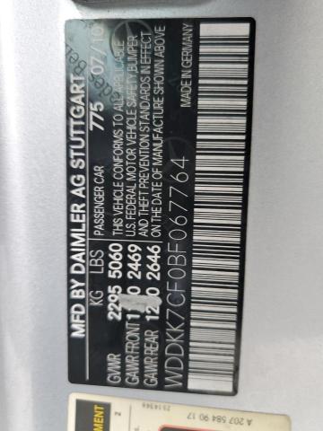 Photo 10 from auction – 2011 MERCEDES-BENZ E 550 with VIN WDDKK7CF0BF067764