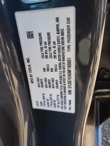 Photo 10 from auction – 2022 TESLA MODEL 3 with VIN 5YJ3E1EA5NF186861