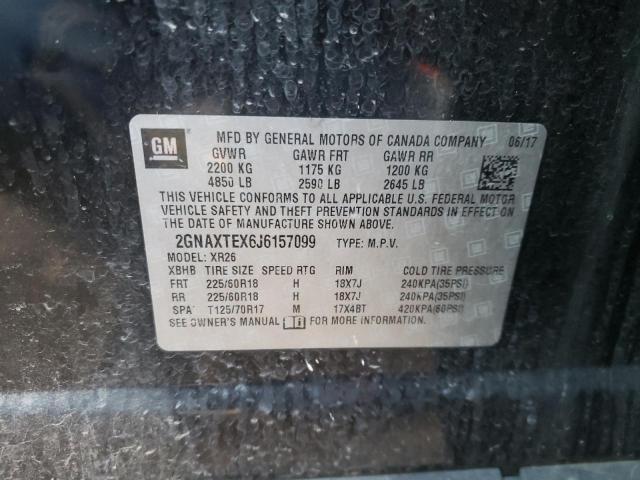 Photo 10 from auction – 2018 CHEVROLET EQUINOX LT with VIN 2GNAXTEX6J6157099