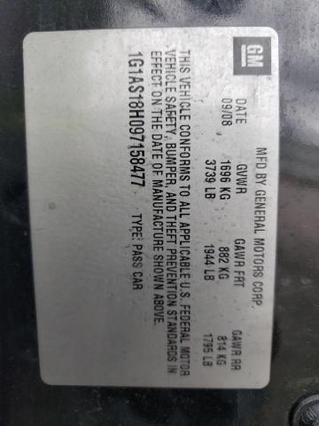 Photo 10 from auction – 2009 CHEVROLET COBALT LS with VIN 1G1AS18H097158477