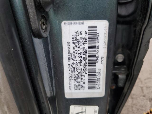 Photo 10 from auction – 2003 TOYOTA CAMRY LE with VIN 4T1BE32K23U739468