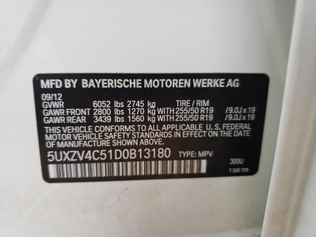 Photo 10 from auction – 2013 BMW X5 XDRIVE3 with VIN 5UXZV4C51D0B13180