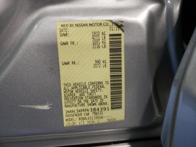 Photo 10 from auction – 2015 NISSAN ALTIMA 2.5 with VIN 1N4AL3AP4FN384391