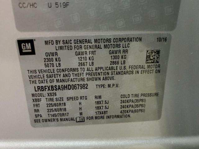 Photo 10 from auction – 2017 BUICK ENVISION E with VIN LRBFXBSA9HD067982