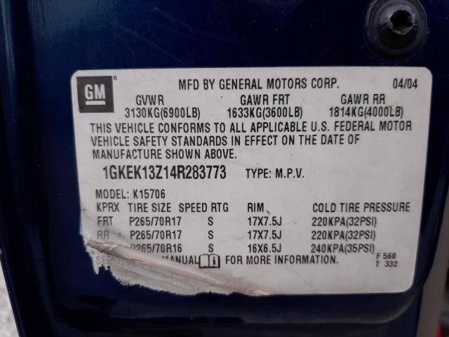 Photo 10 from auction – 2004 GMC YUKON with VIN 1GKEK13Z14R283773