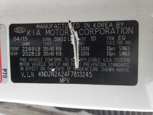 Photo 10 from auction – 2015 KIA SOUL with VIN KNDJN2A24F7813245