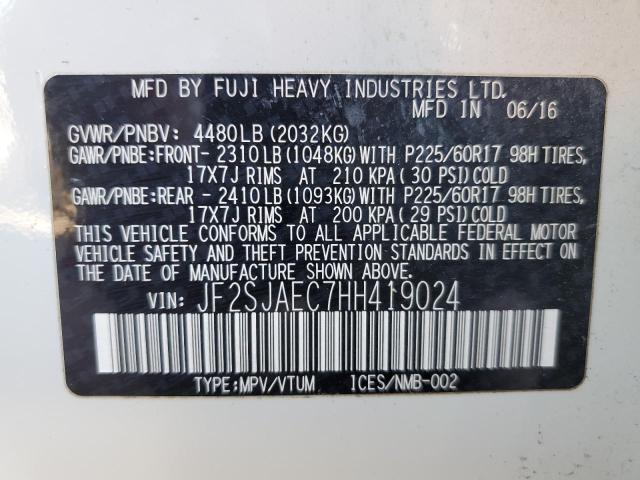 Photo 10 from auction – 2017 SUBARU FORESTER 2 with VIN JF2SJAEC7HH419024