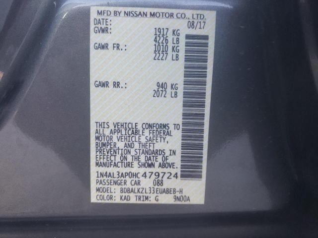 Photo 10 from auction – 2017 NISSAN ALTIMA 2.5 with VIN 1N4AL3AP0HC479724