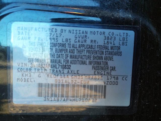 Photo 10 from auction – 2017 NISSAN SENTRA S with VIN 3N1AB7AP4HL710832