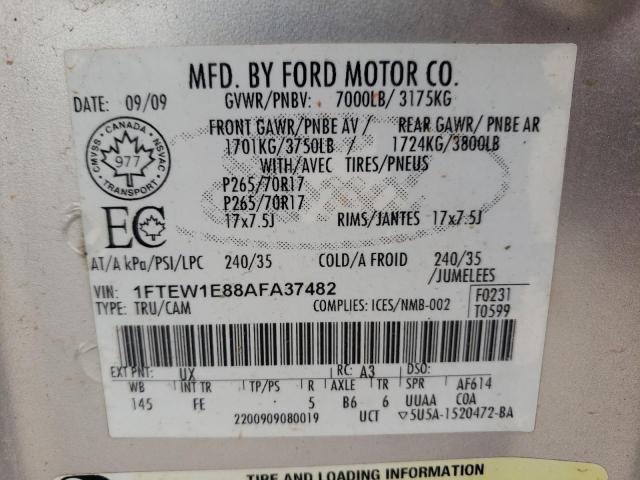 Photo 10 from auction – 2010 FORD F150 SUPER with VIN 1FTEW1E88AFA37482