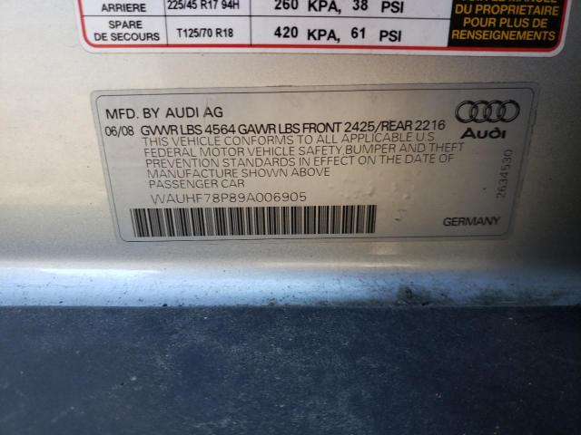 Photo 10 from auction – 2009 AUDI A3 2.0T with VIN WAUHF78P89A006905