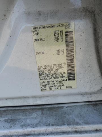 Photo 10 from auction – 2017 NISSAN ALTIMA 2.5 with VIN 1N4AL3AP7HN342364
