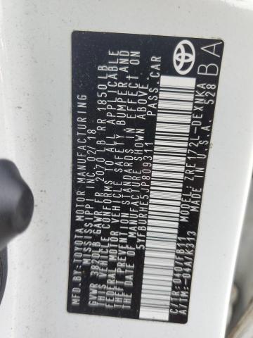 Photo 10 from auction – 2018 TOYOTA COROLLA L with VIN 5YFBURHE5JP809311