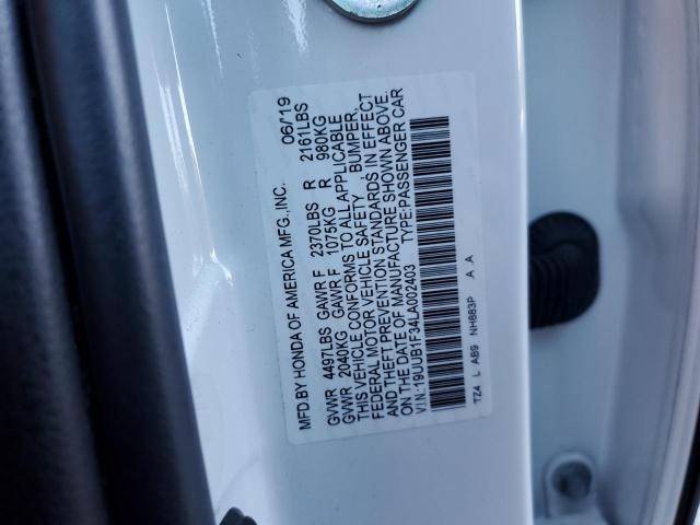 Photo 10 from auction – 2020 ACURA TLX with VIN 19UUB1F34LA002403