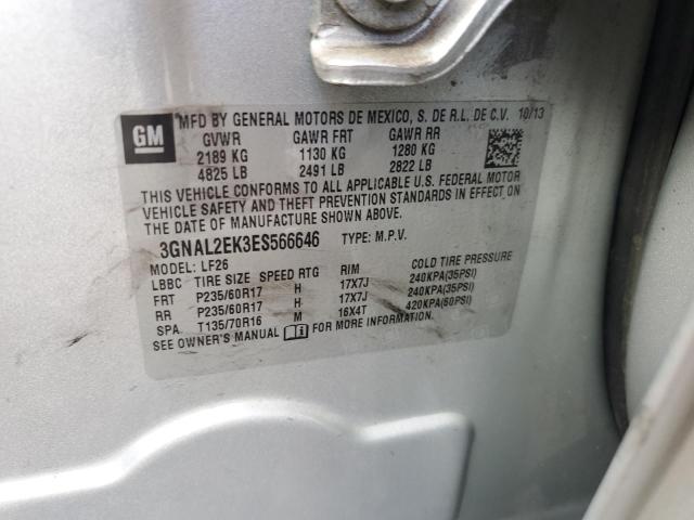 Photo 10 from auction – 2014 CHEVROLET CAPTIVA LS with VIN 3GNAL2EK3ES566646