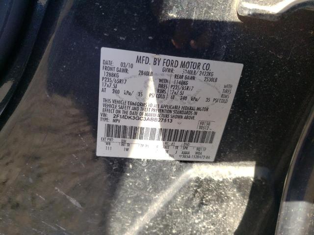 Photo 10 from auction – 2010 FORD EDGE SE with VIN 2FMDK3GC3ABB27513