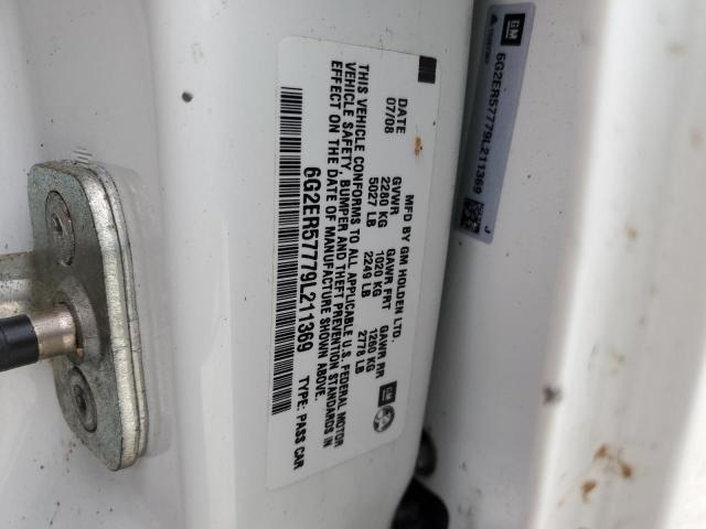 Photo 10 from auction – 2009 PONTIAC G8 with VIN 6G2ER57779L211369