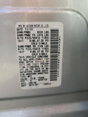 Photo 10 from auction – 2011 NISSAN ROGUE S with VIN JN8AS5MV1BW667844