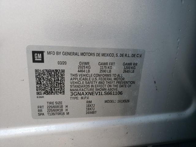 Photo 10 from auction – 2020 CHEVROLET EQUINOX PR with VIN 3GNAXNEV1LS661106