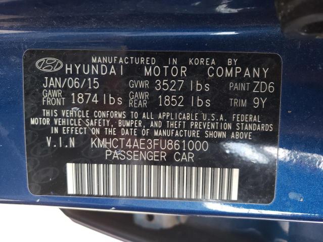 Photo 10 from auction – 2015 HYUNDAI ACCENT GLS with VIN KMHCT4AE3FU861000