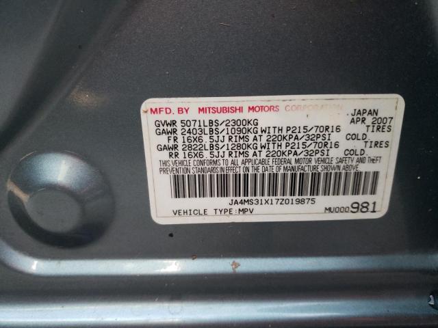 Photo 10 from auction – 2007 MITSUBISHI OUTLANDER with VIN JA4MS31X17Z019875