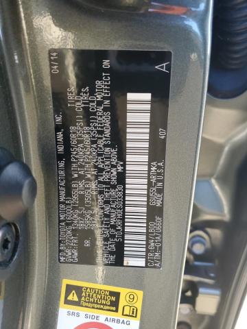 Photo 10 from auction – 2014 TOYOTA HIGHLANDER with VIN 5TDJKRFH0ES033830