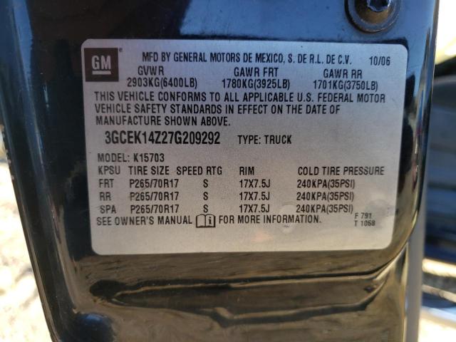 Photo 10 from auction – 2007 CHEVROLET SILVERADO with VIN 3GCEK14Z27G209292