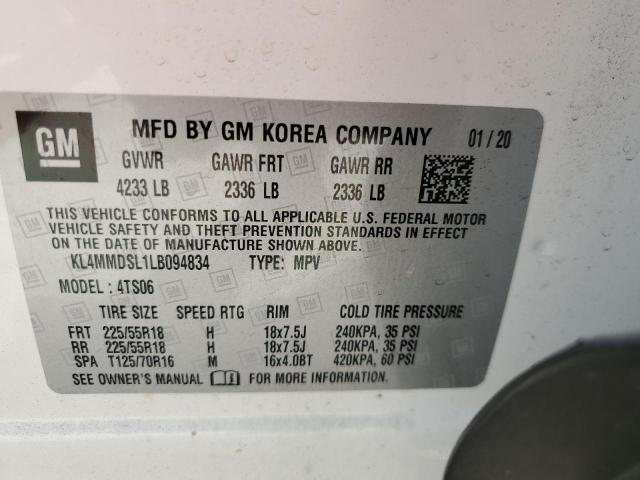 Photo 10 from auction – 2020 BUICK ENCORE GX with VIN KL4MMDSL1LB094834