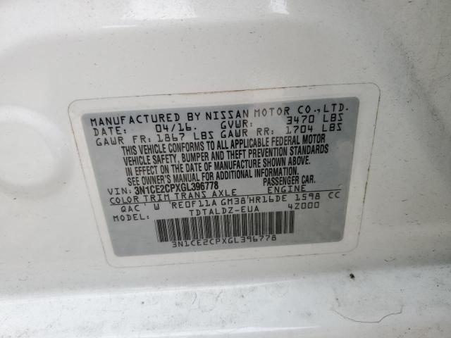 Photo 10 from auction – 2016 NISSAN VERSA NOTE with VIN 3N1CE2CPXGL396778
