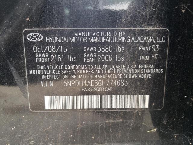 Photo 10 from auction – 2016 HYUNDAI ELANTRA SE with VIN 5NPDH4AE8GH774683