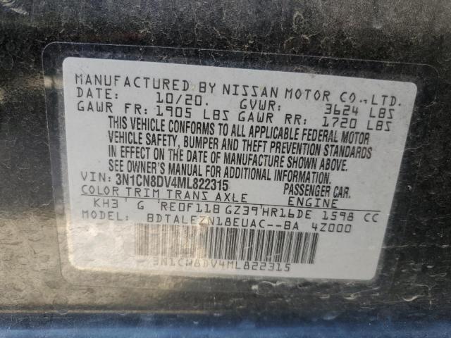 Photo 10 from auction – 2021 NISSAN VERSA S with VIN 3N1CN8DV4ML822315
