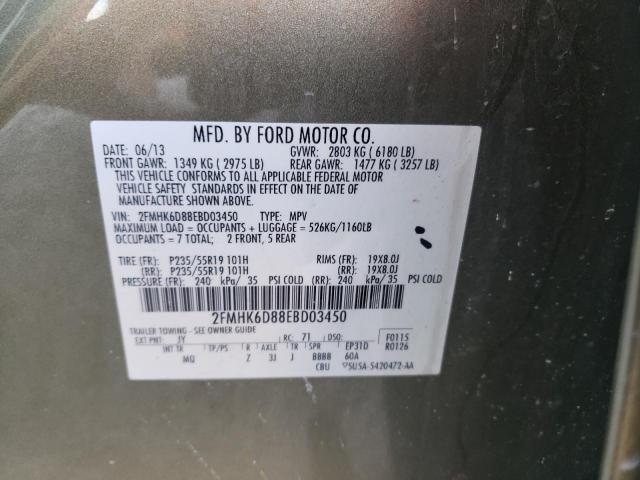 Photo 10 from auction – 2014 FORD FLEX LIMIT with VIN 2FMHK6D88EBD03450