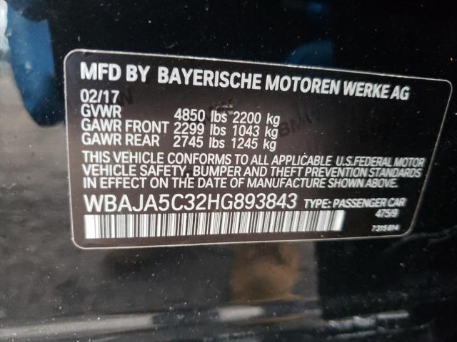 Photo 10 from auction – 2017 BMW 530 I with VIN WBAJA5C32HG893843