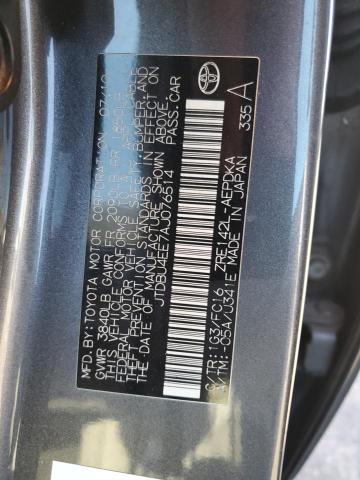 Photo 10 from auction – 2010 TOYOTA COROLLA BA with VIN JTDBU4EE7AJ076514