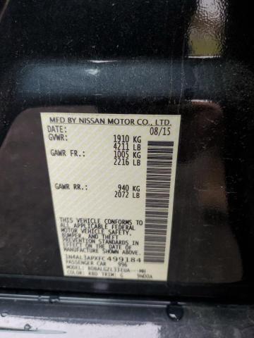 Photo 10 from auction – 2015 NISSAN ALTIMA 2.5 with VIN 1N4AL3APXFC499184