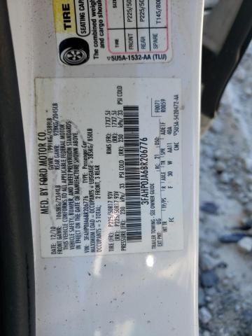 Photo 10 from auction – 2011 FORD FUSION SEL with VIN 3FAHP0JA6BR206776