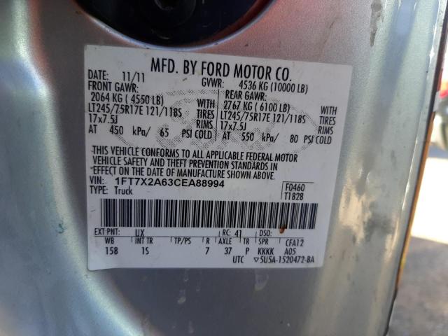 Photo 10 from auction – 2012 FORD F250 SUPER with VIN 1FT7X2A63CEA88994